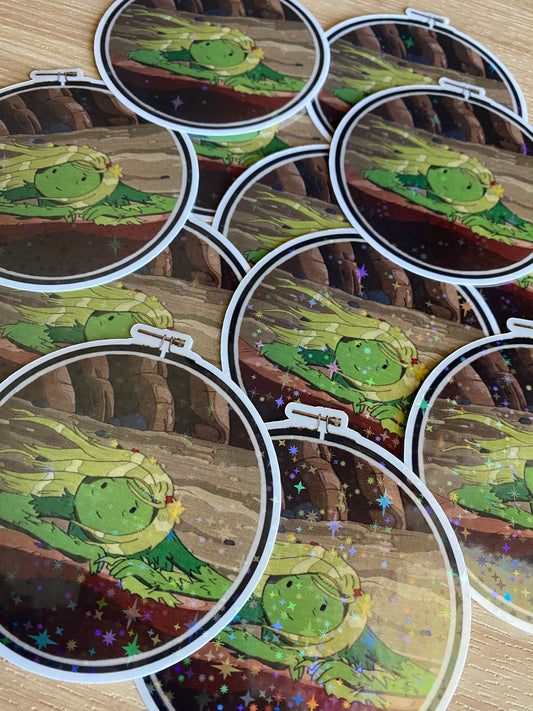 Fern Embroidery Sticker