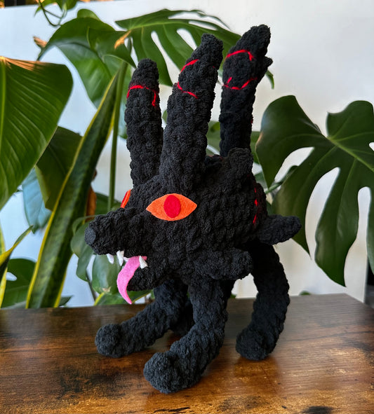 Fire Wolf Pup - Hand Crocheted - MADE TO ORDER