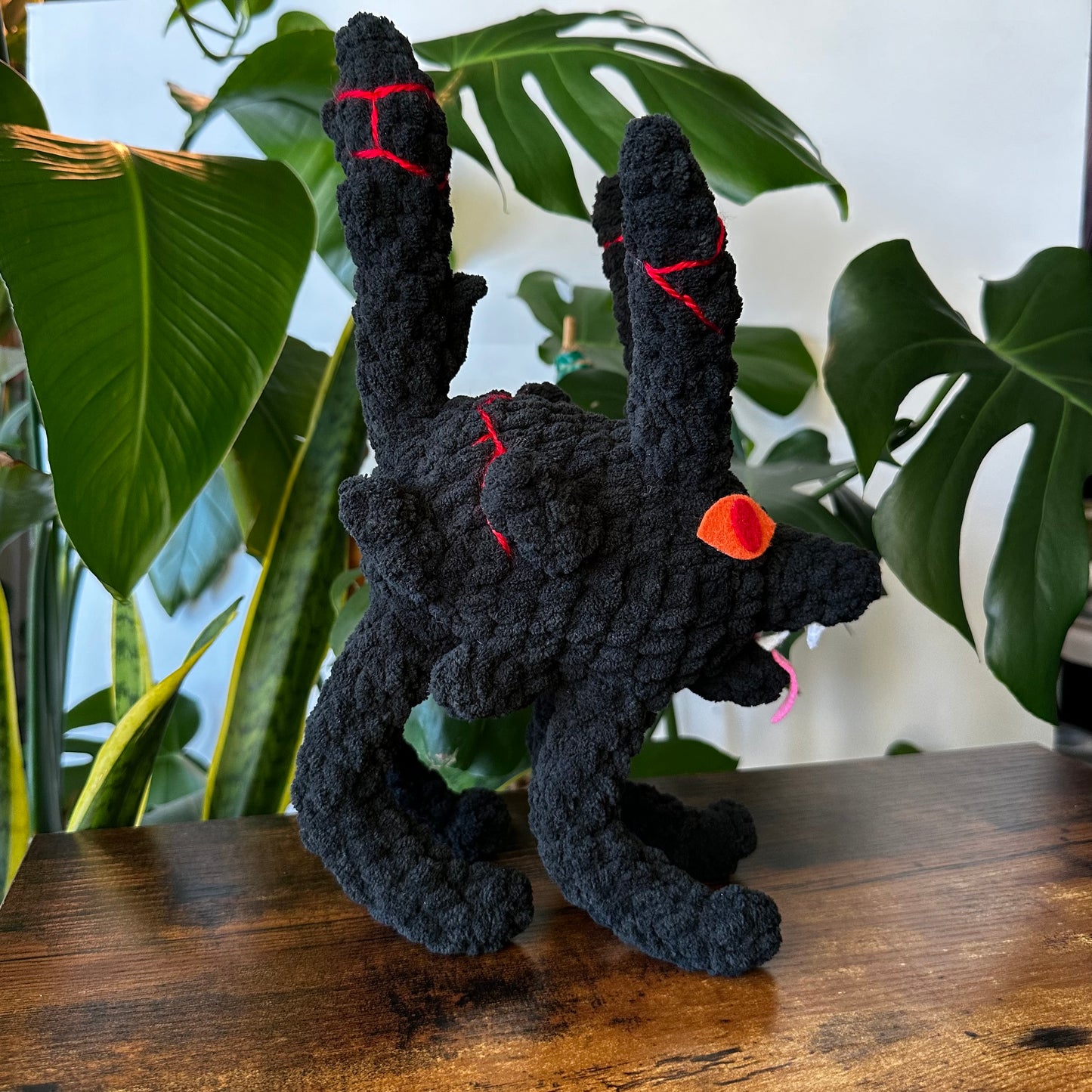 Fire Wolf Pup - Hand Crocheted - MADE TO ORDER