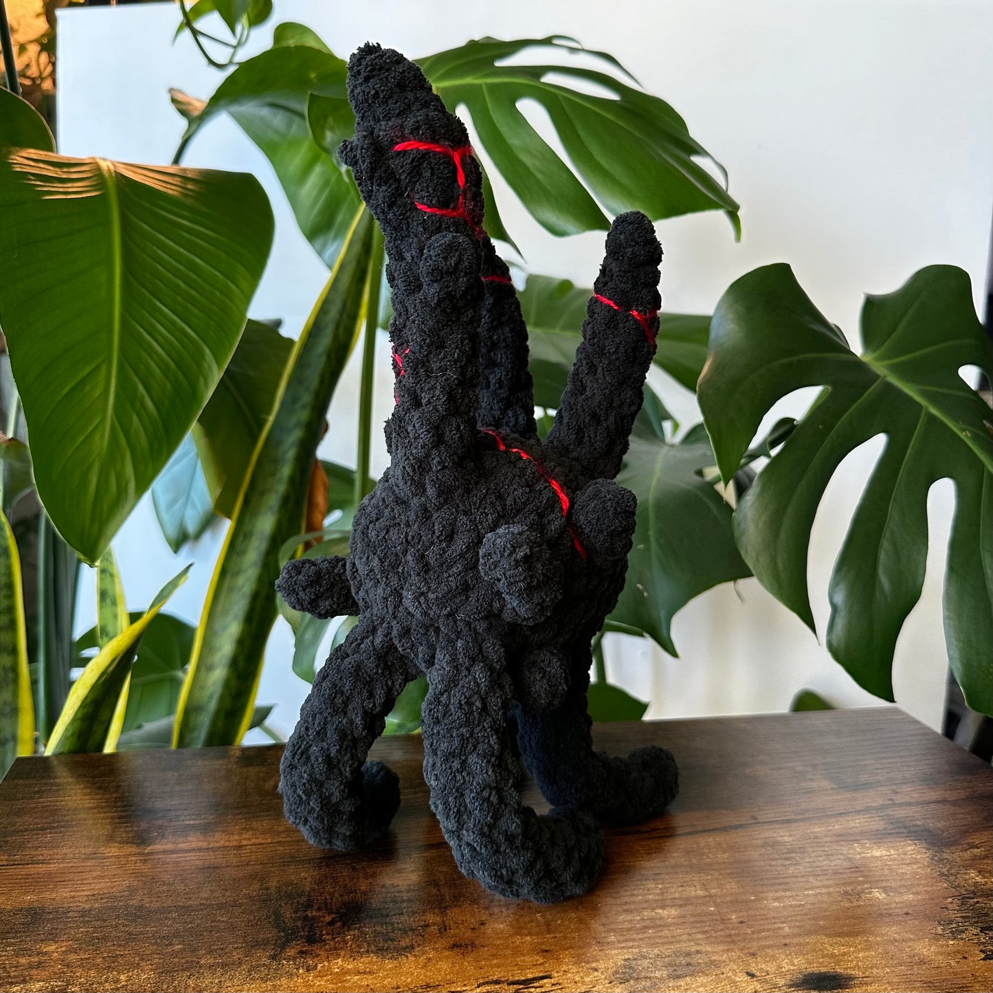 Fire Wolf Pup - Hand Crocheted - MADE TO ORDER