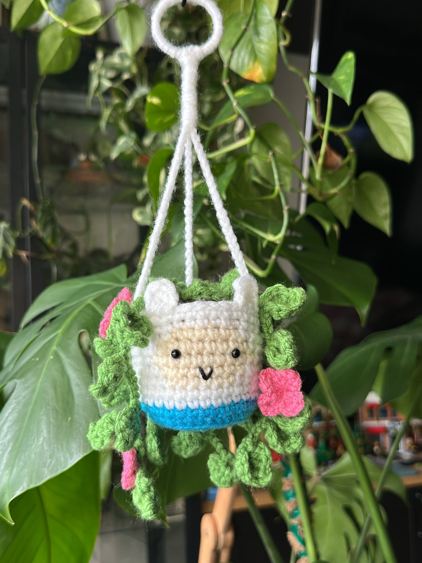 Crochet Finn Hanging Plant - MADE TO ORDER