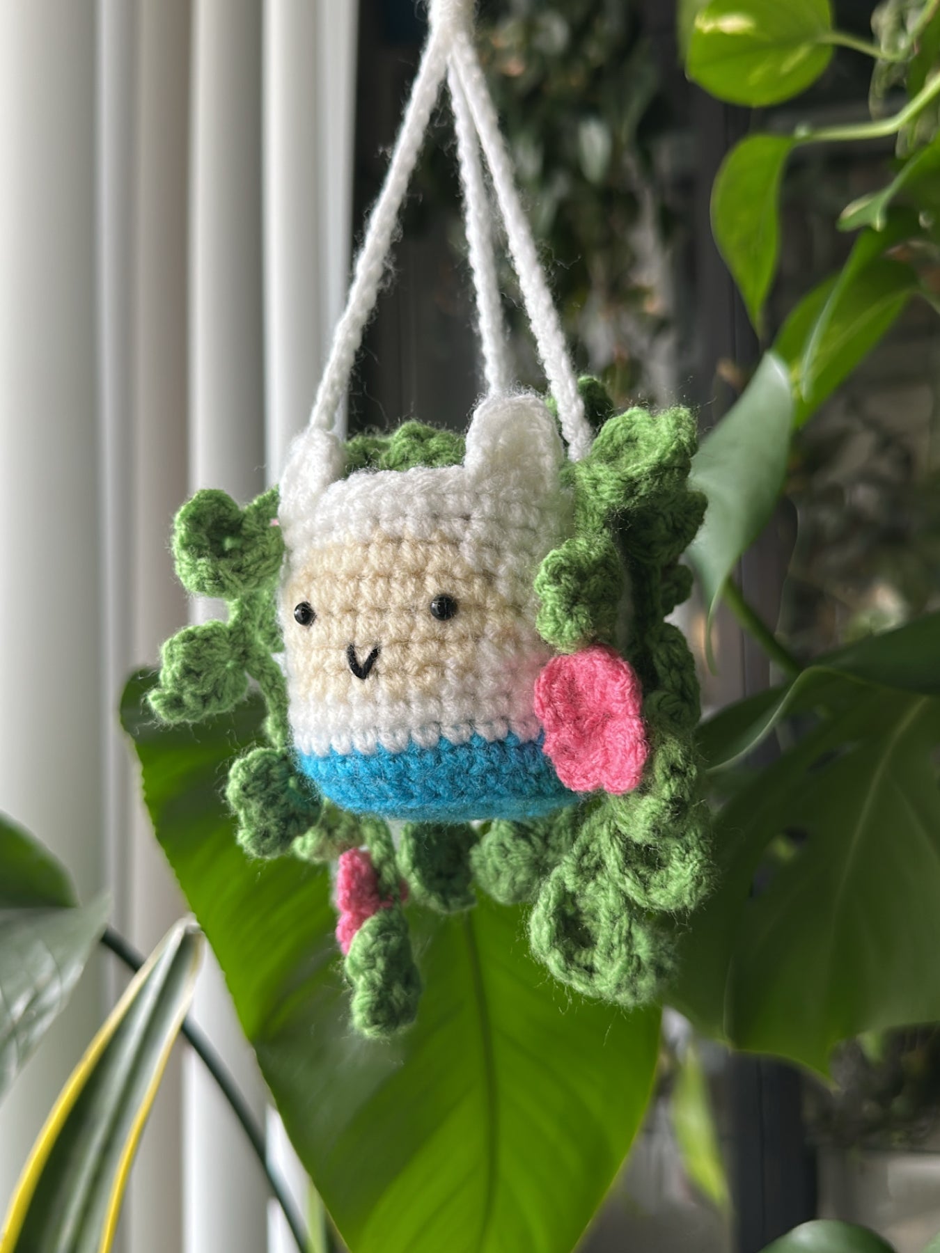 Crochet Finn Hanging Plant - MADE TO ORDER