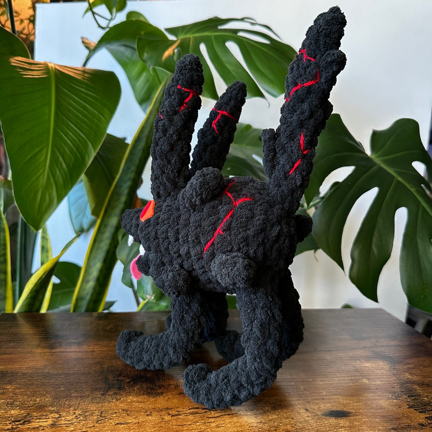 Fire Wolf Pup - Hand Crocheted - MADE TO ORDER