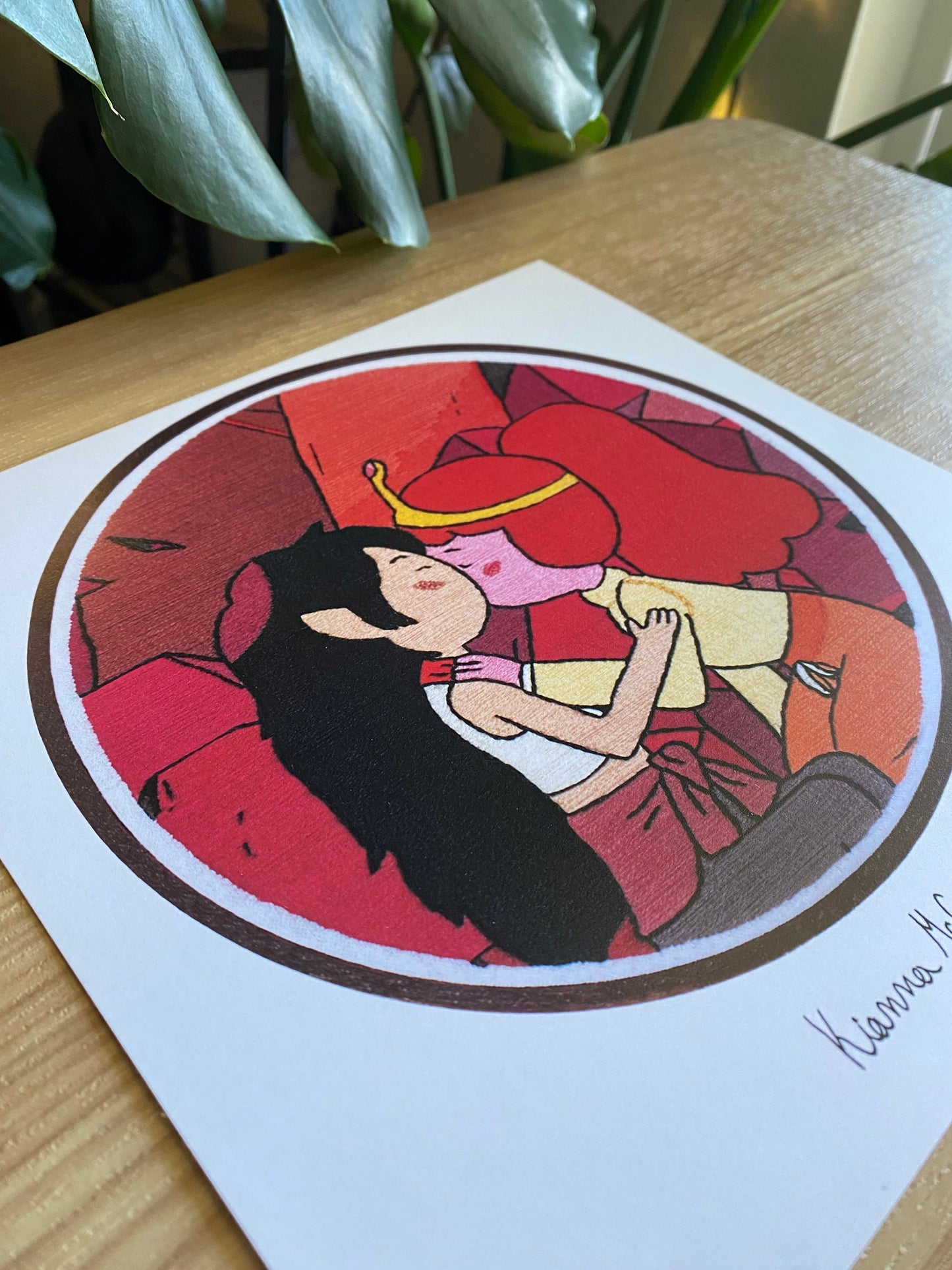 Monster Bubbline Embroidery Print