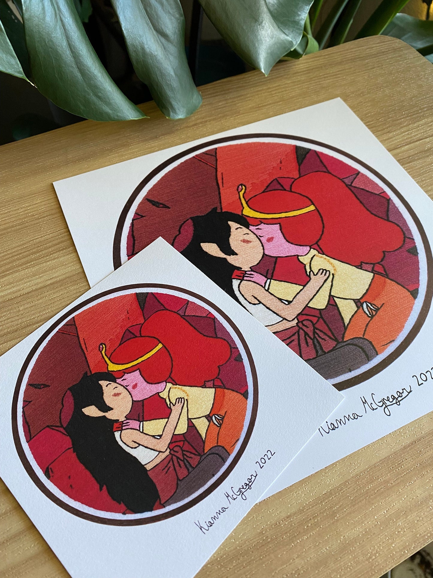 Monster Bubbline Embroidery Print