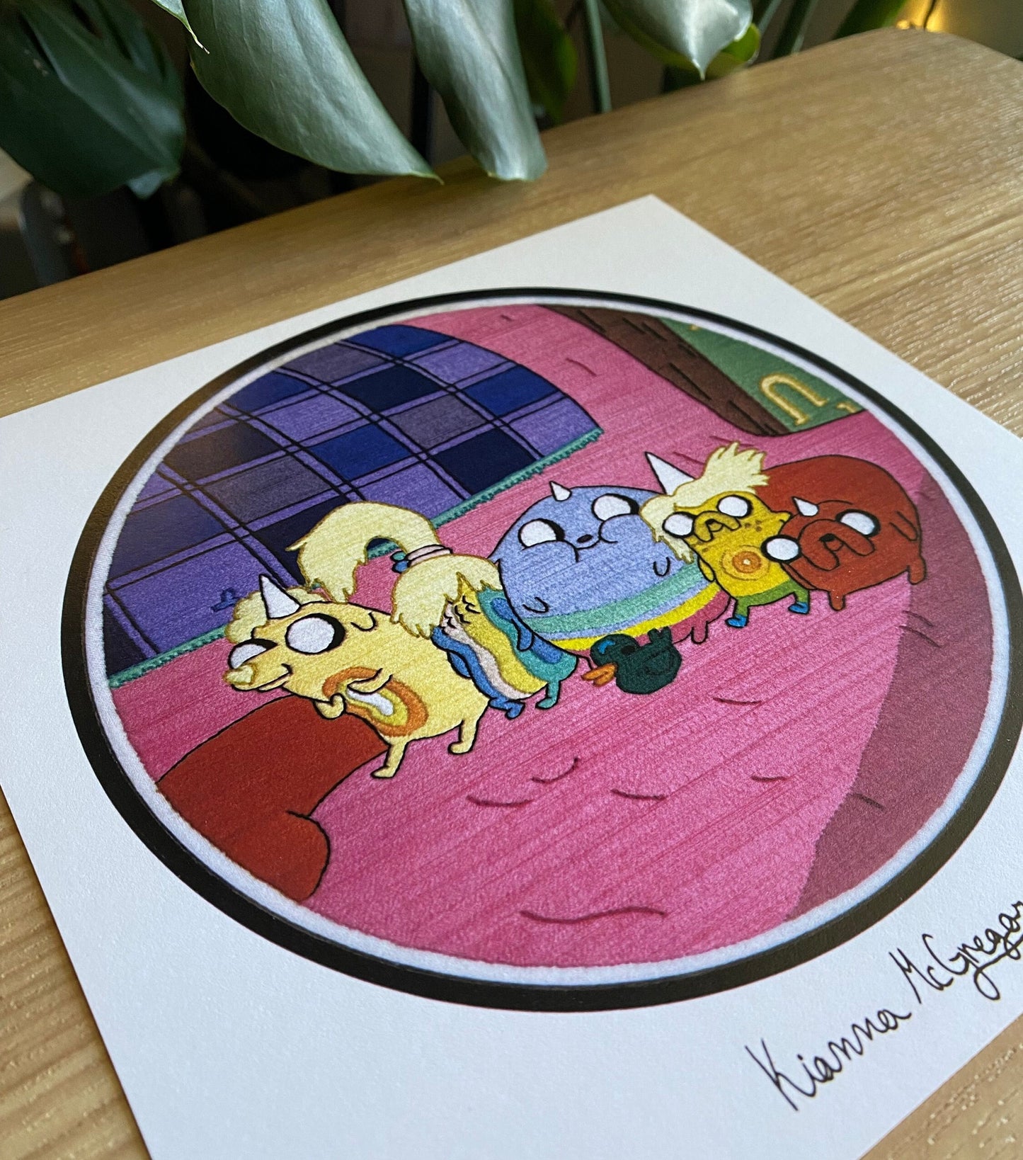 The Puppies Embroidery Print